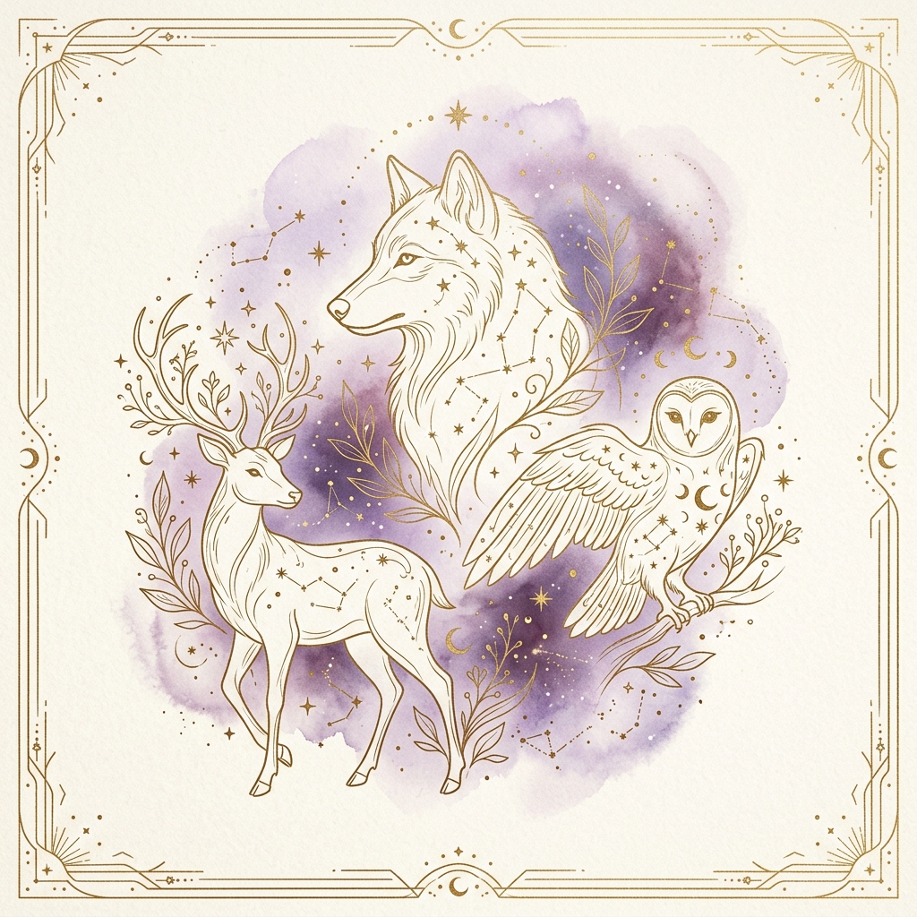 Couverture — 50 Illustrations Animaux totems