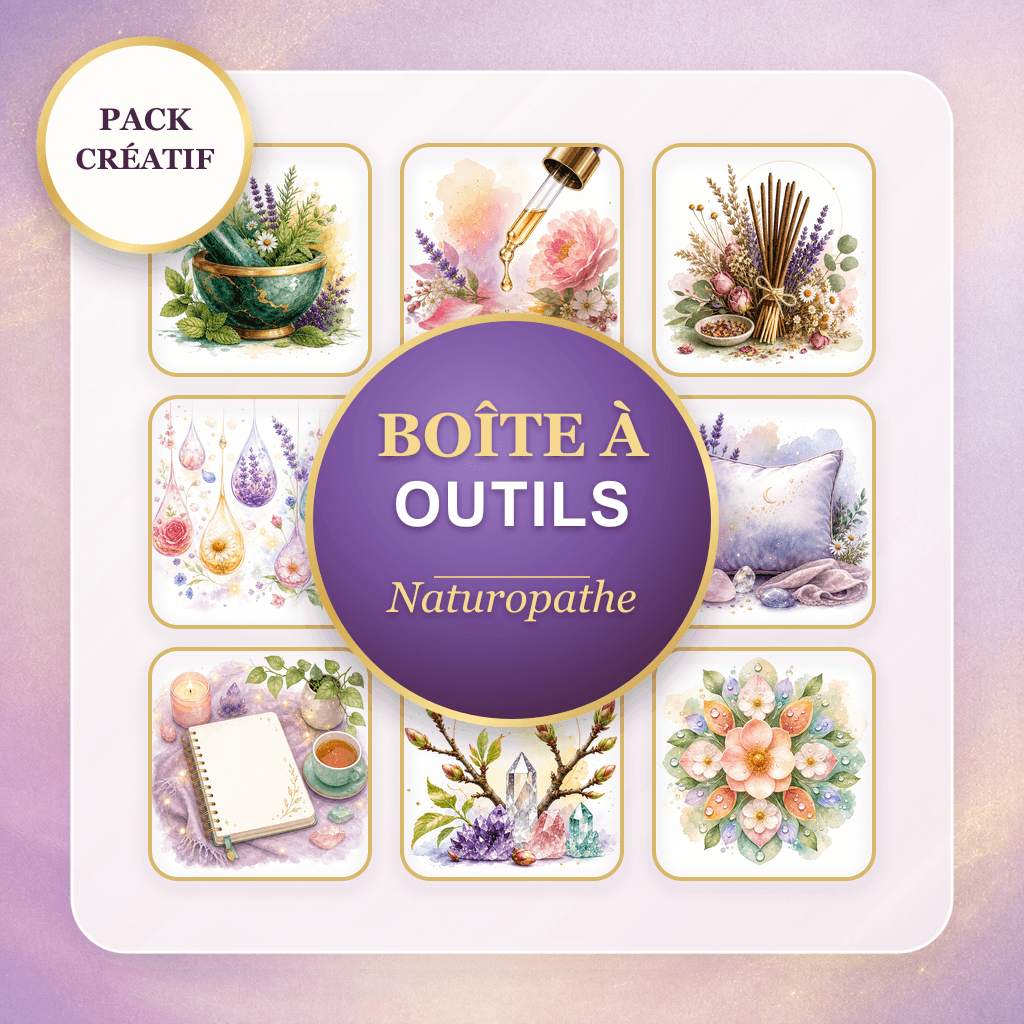 Exemples d'illustrations du pack Pack Boîte à outils Naturopathe